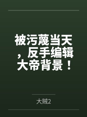 被污蔑当天,反手编辑大帝背景!封面